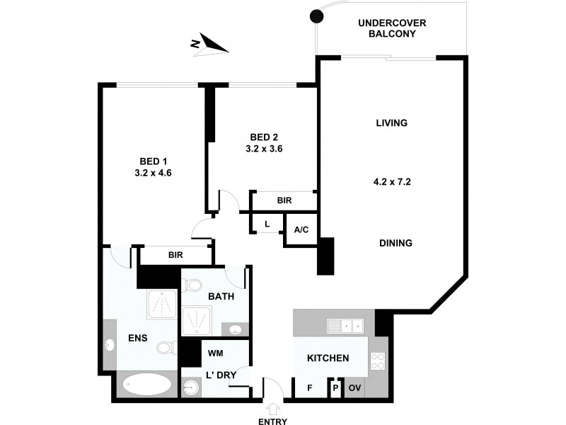 241/158 Day Street, Sydney NSW 2000 Floorplan