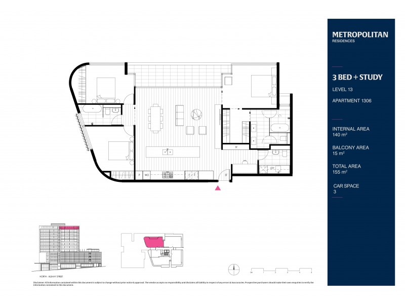 1306/9 Albany Street, St Leonards NSW 2065 Floorplan