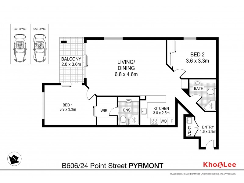 B606/24 Point Street, Pyrmont NSW 2009 Floorplan