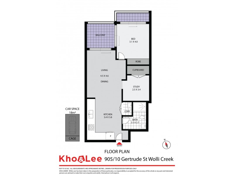 905/10  Gertrude Street, Wolli Creek NSW 2205 Floorplan