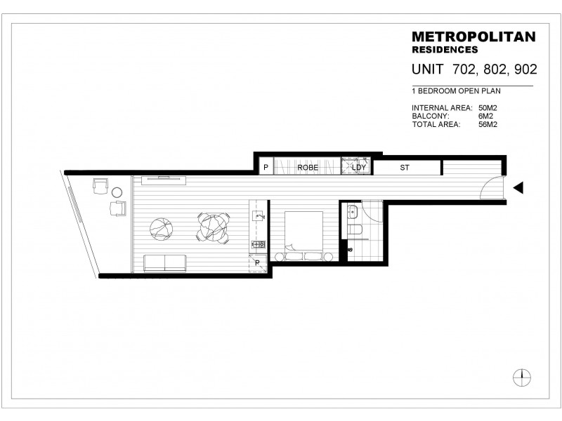 802/9 Albany Street, St Leonards NSW 2065 Floorplan