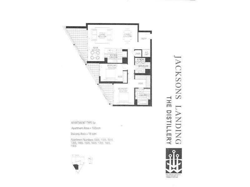 1103/45 Bowman Street, Pyrmont NSW 2009 Floorplan
