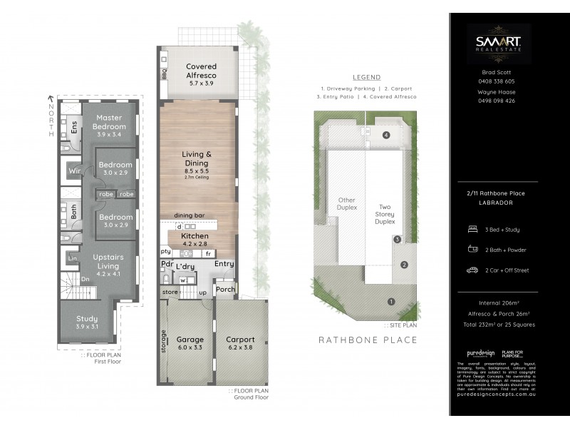 2/11 Rathbone Place, Labrador QLD 4215 Floorplan