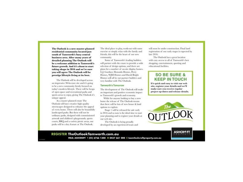 Lot 100-130 Myrl Street, The Outlook, Tamworth NSW 2340