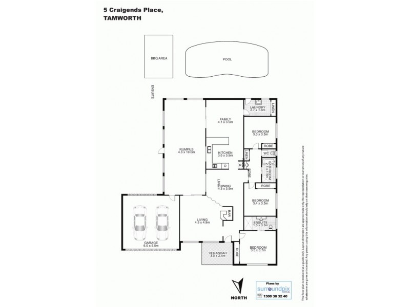5 Craigends Place, Tamworth NSW 2340 Floorplan