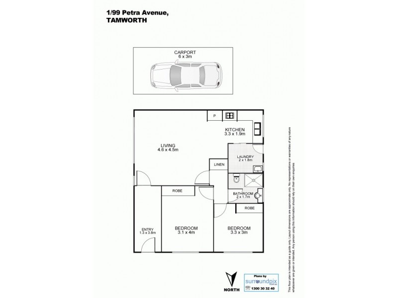1/99 Petra Avenue, Tamworth NSW 2340 Floorplan