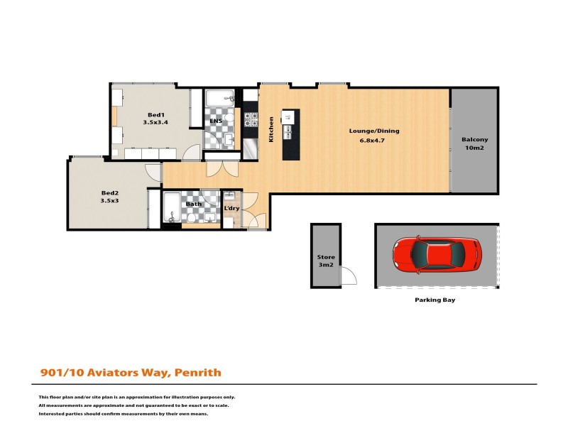 901/10 Aviators Way, Penrith NSW 2750 Floorplan