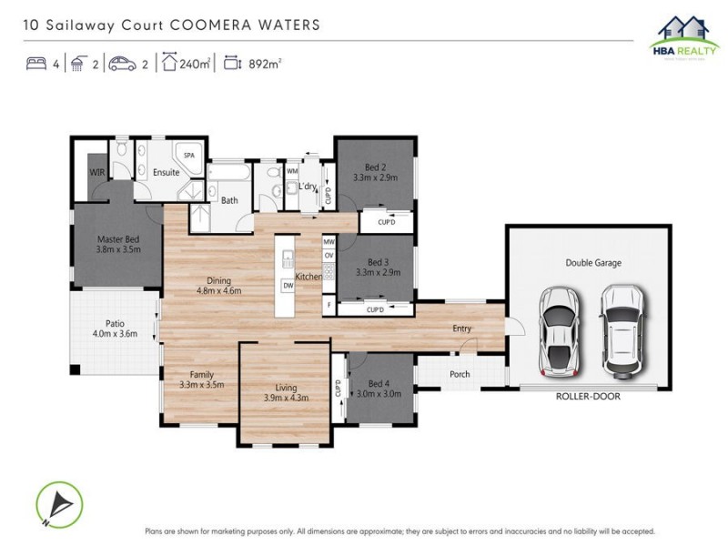 10 SAILAWAY COURT, Coomera Waters QLD 4209 Floorplan