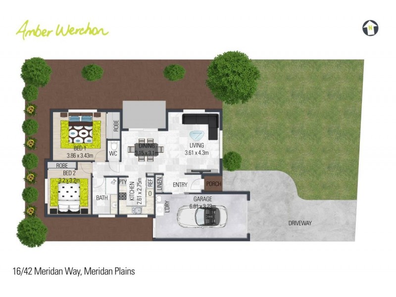 16/42 Meridan Way, Meridan Plains QLD 4551 Floorplan