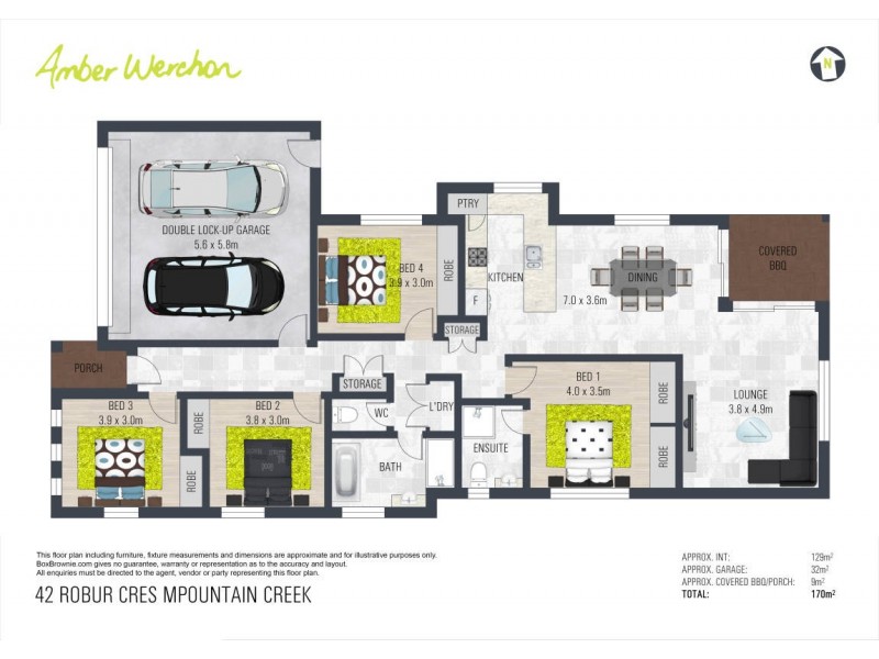 42 Robur Crescent, Mountain Creek QLD 4557 Floorplan