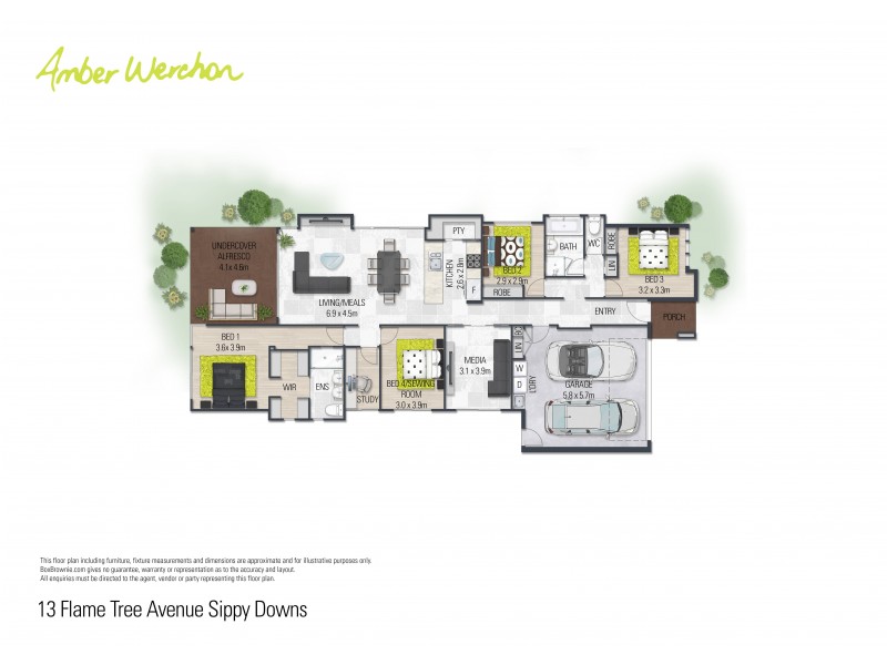 13 Flame Tree Avenue, Sippy Downs QLD 4556 Floorplan