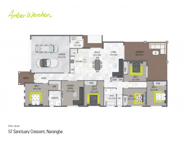 57 Sanctuary Crescent, Narangba QLD 4504 Floorplan