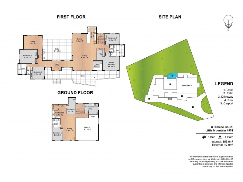 8 Hillside Court, Little Mountain QLD 4551 Floorplan