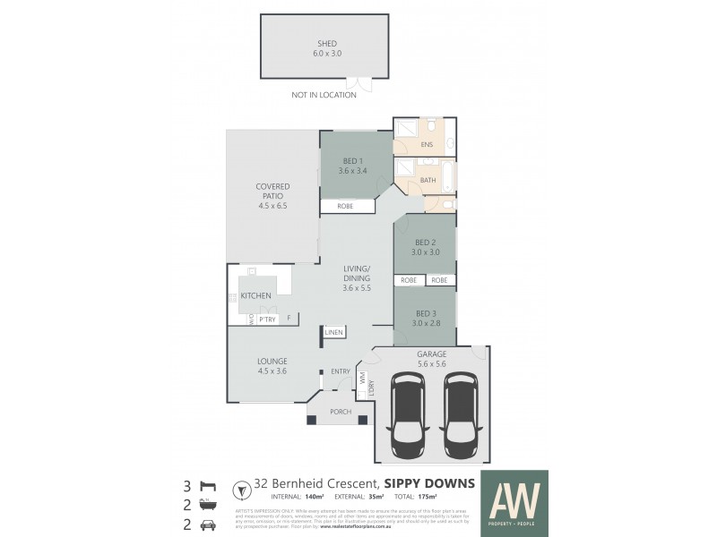 32 Bernheid Crescent, Sippy Downs QLD 4556 Floorplan