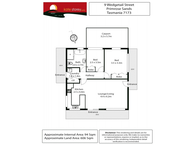 9 Wedgetail Street, Primrose Sands TAS 7173 Floorplan