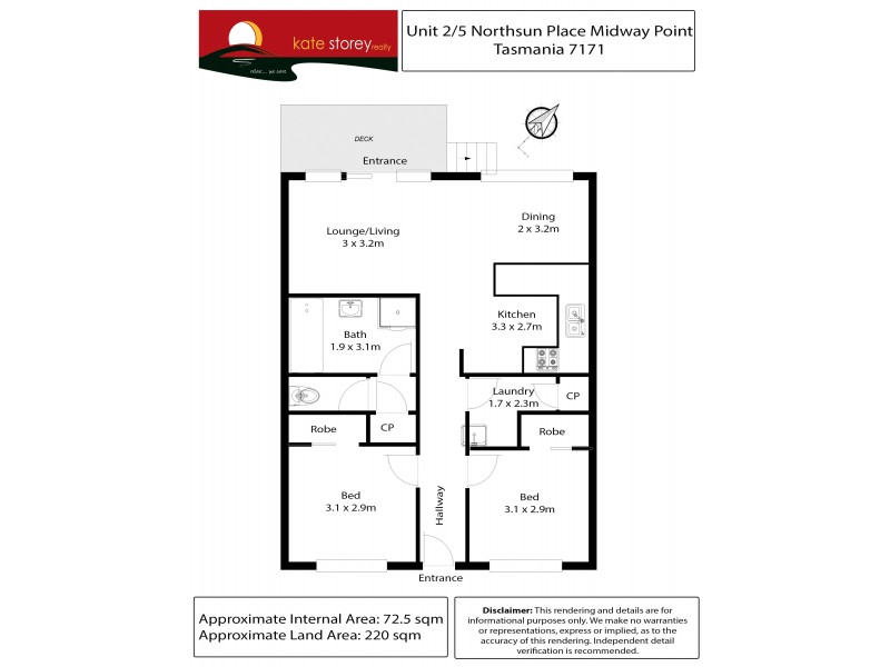 2/5 Northsun Place, Midway Point TAS 7171 Floorplan
