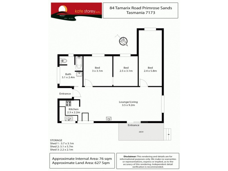 84 Tamarix Road, Primrose Sands TAS 7173 Floorplan