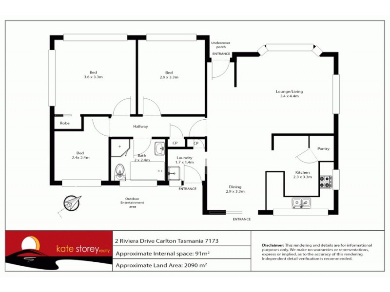 2 Riviera Drive, Carlton TAS 7173 Floorplan