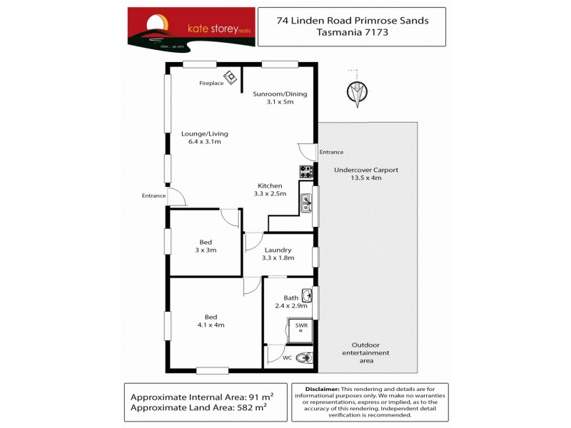 74 Linden Road, Primrose Sands TAS 7173 Floorplan