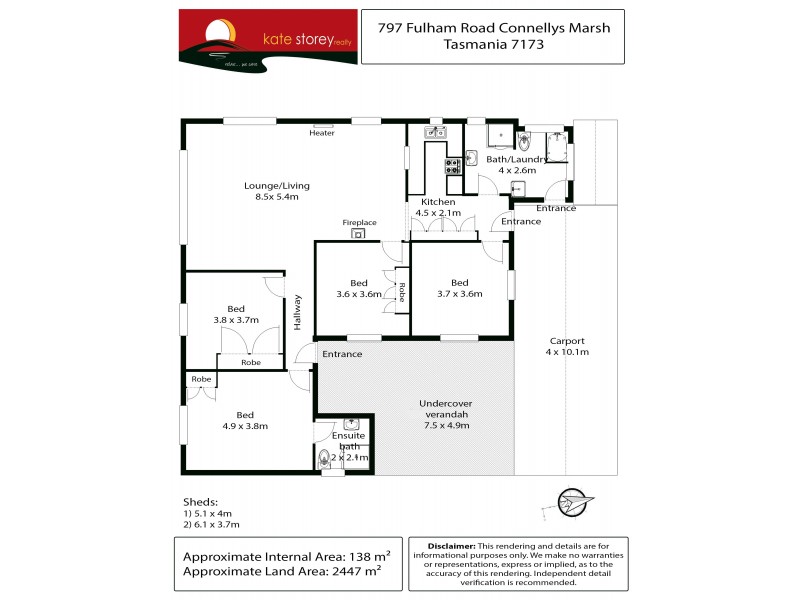 797 Fulham Road, Connellys Marsh TAS 7173 Floorplan