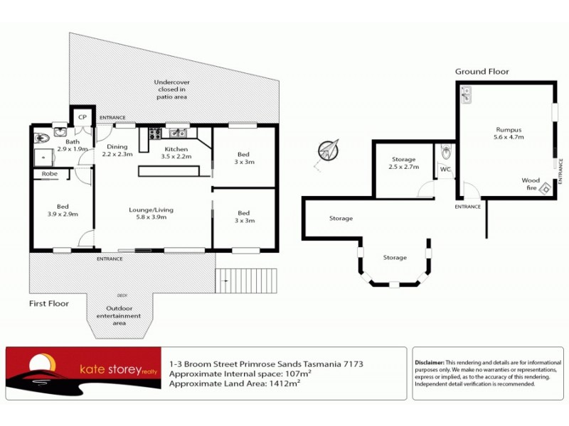 1-3 Broom Street, Primrose Sands TAS 7173 Floorplan