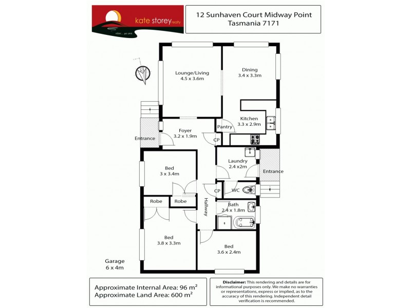 12 Sunhaven Court, Midway Point TAS 7171 Floorplan