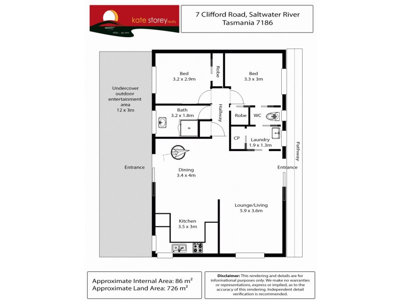 7 Cliffords Road, Saltwater River TAS 7186 Floorplan