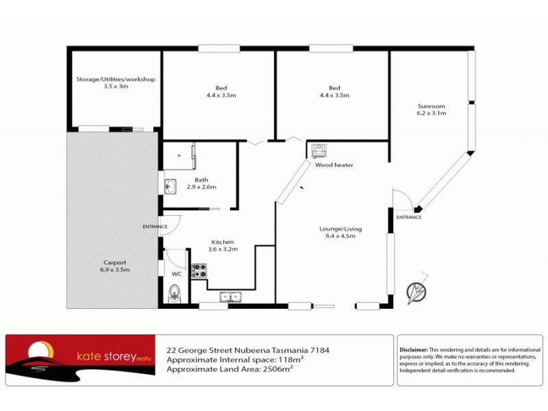 22 George Street, Nubeena TAS 7184 Floorplan