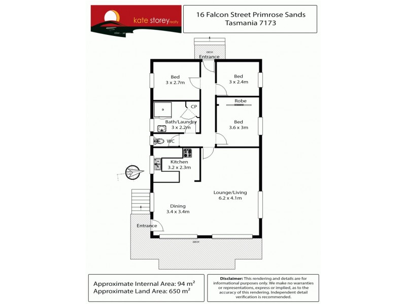 16 Falcon Street, Primrose Sands TAS 7173 Floorplan
