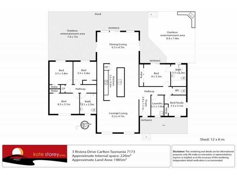 3 Riviera Drive, Carlton TAS 7173 Floorplan