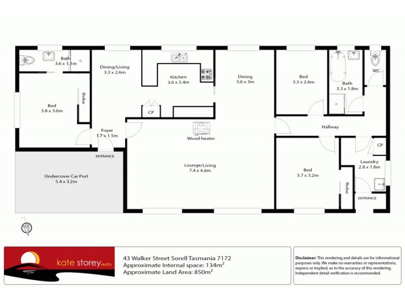43 Walker Street, Sorell TAS 7172 Floorplan
