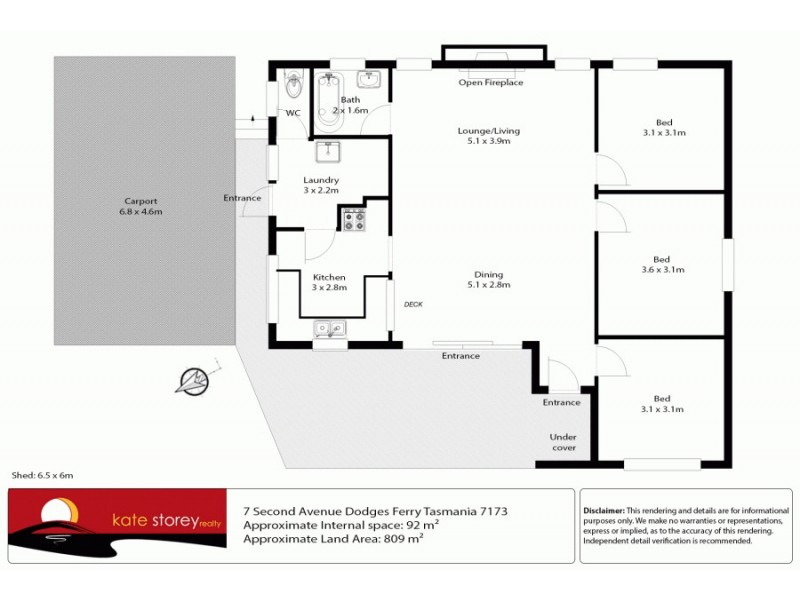 7 Second Avenue, Dodges Ferry TAS 7173 Floorplan