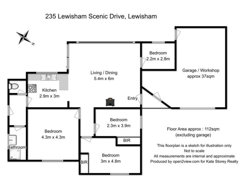 235 Lewisham Scenic Drive, Lewisham TAS 7173 Floorplan