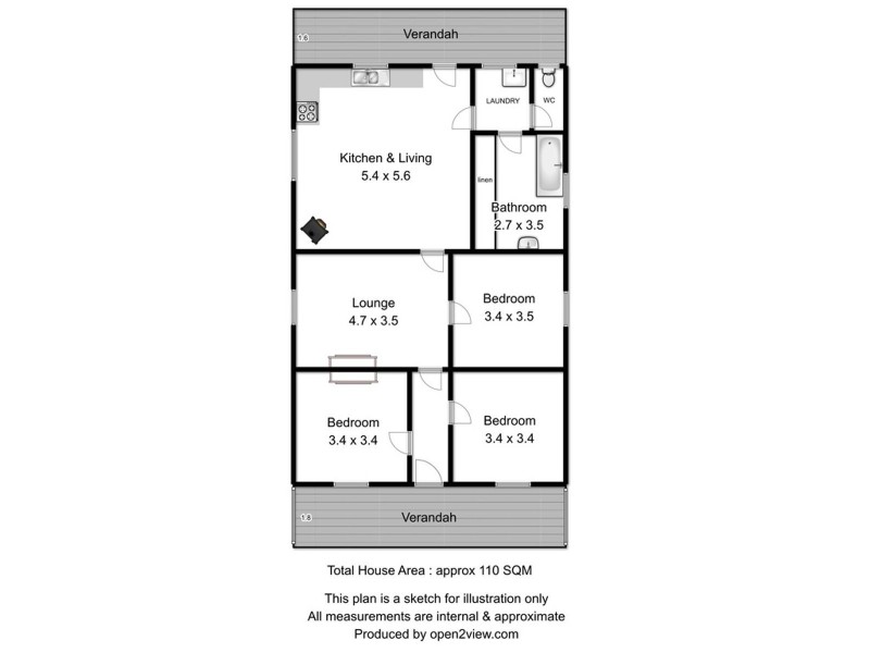 62 Robinson’s Road, Highcroft TAS 7183 Floorplan