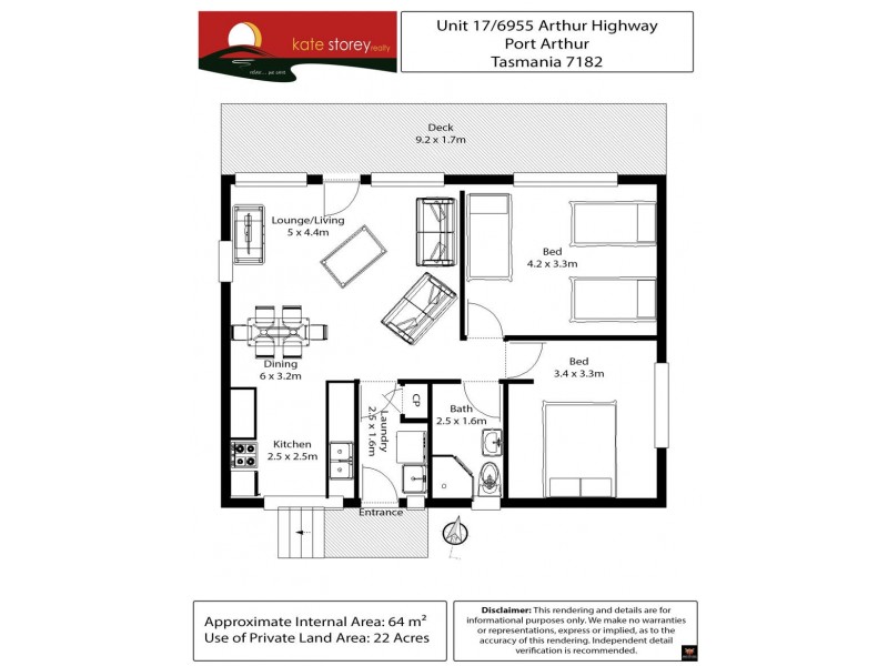 U17 Stewarts Bay Lodge, 6955 Arthur Highway, Port Arthur TAS 7182 Floorplan