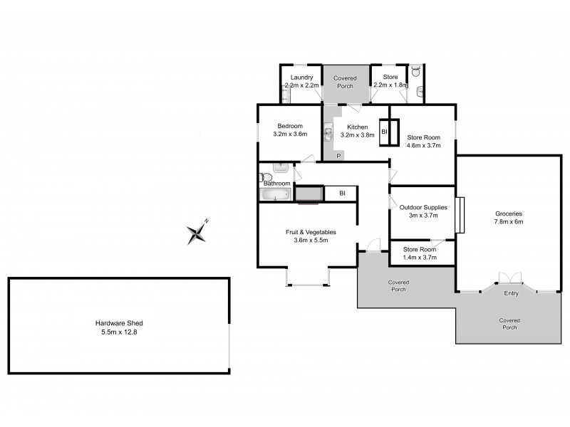 Old Trading Store, Saltwater River Road, Premaydena TAS 7185 Floorplan