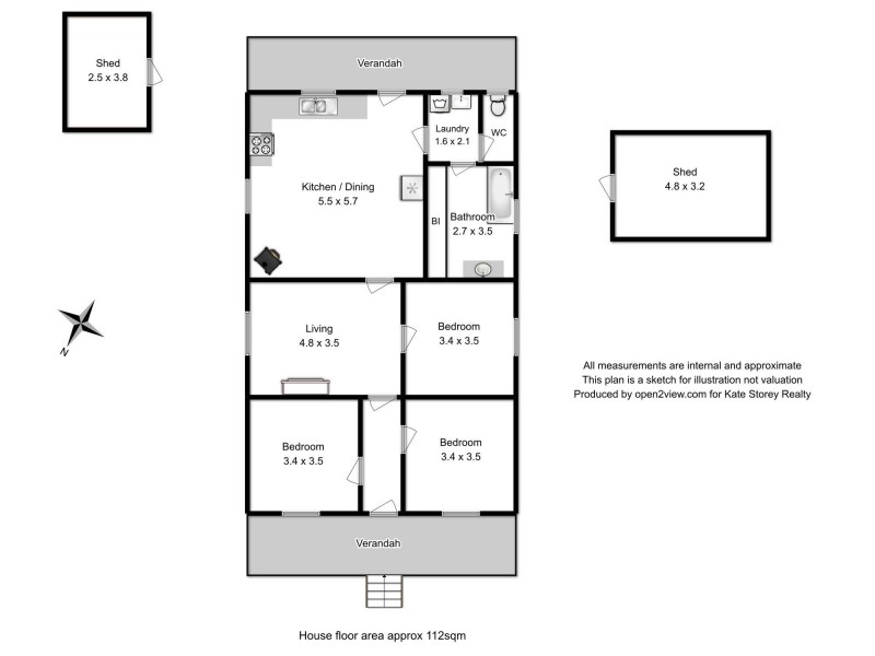 62 Robinsons Road, Highcroft TAS 7183 Floorplan