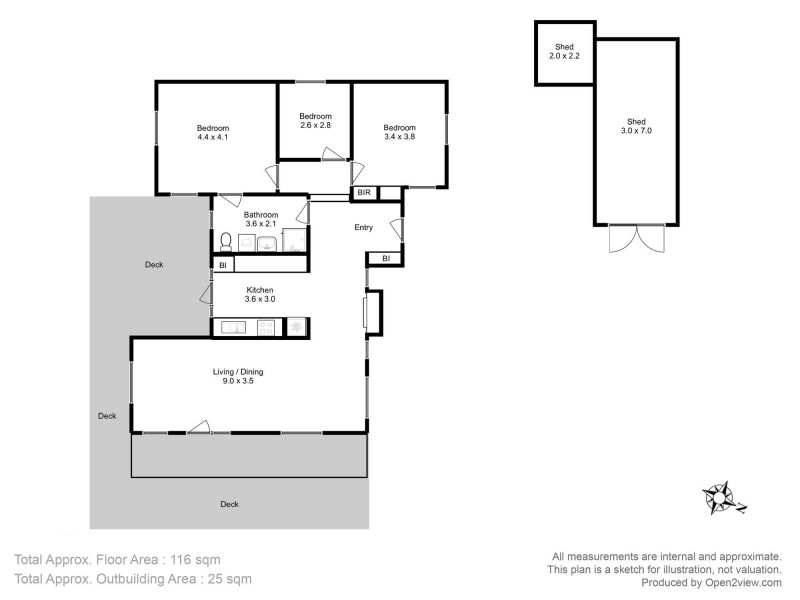 2 Dunalley Esplanade, Dunalley TAS 7177 Floorplan