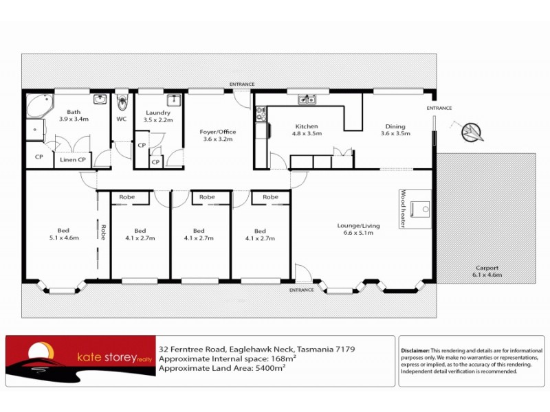 32 Ferntree Road, Eaglehawk Neck TAS 7179 Floorplan