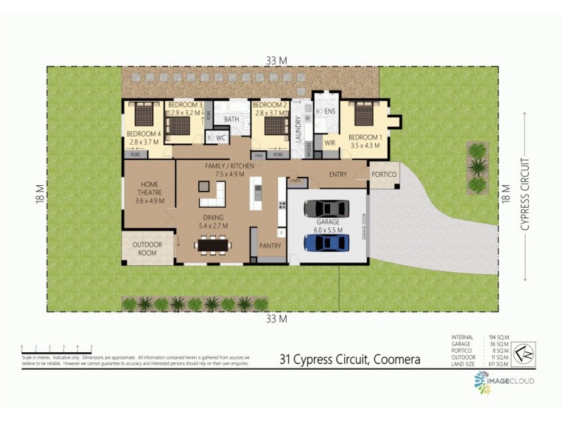 31 Cypress Circuit, Coomera QLD 4209 Floorplan