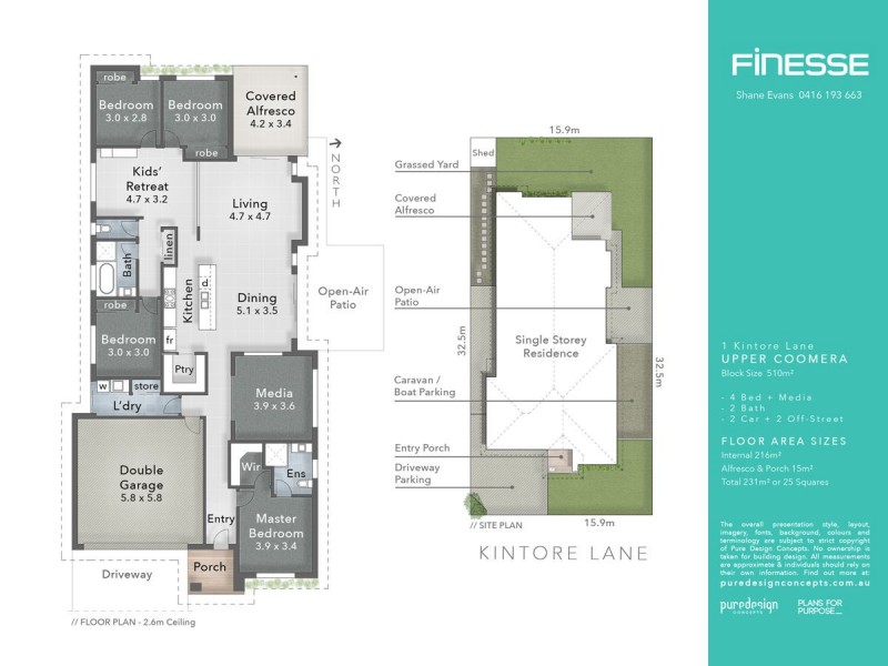 1 Kintore Lane, Upper Coomera QLD 4209 Floorplan