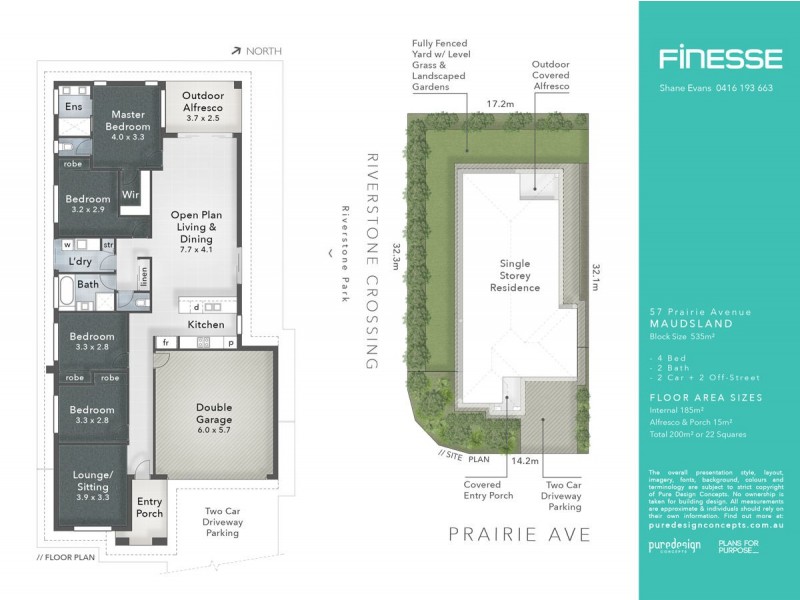 57 Prairie Avenue, Maudsland QLD 4210 Floorplan