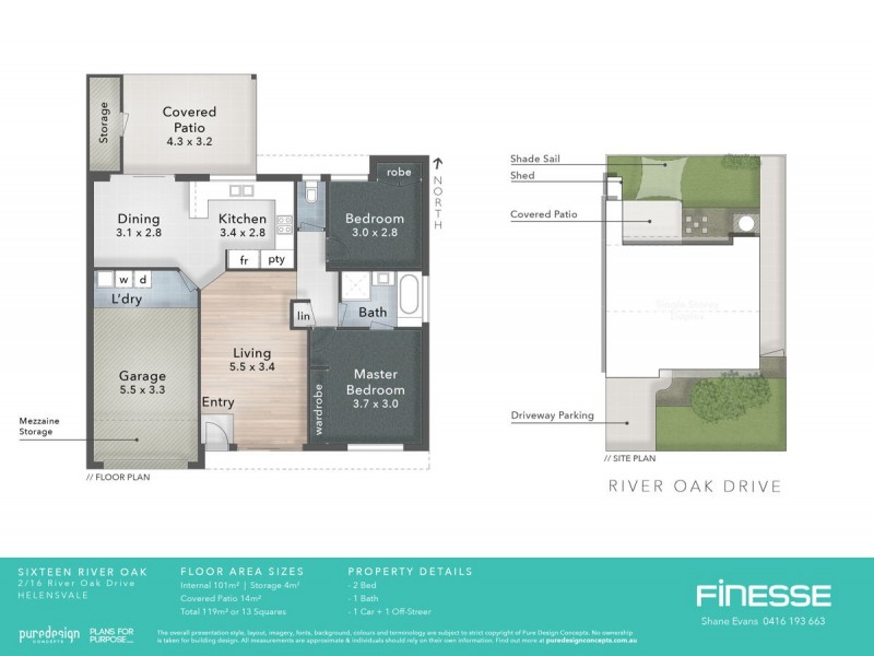 2/16 River Oak Drive, Helensvale QLD 4212 Floorplan