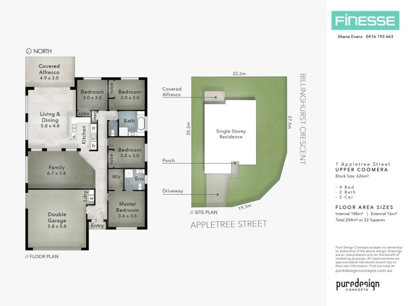 1 Appletree Street, Upper Coomera QLD 4209 Floorplan