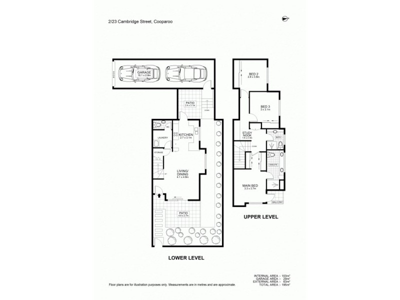2/23 Cambridge Street, Carina Heights QLD 4152 Floorplan