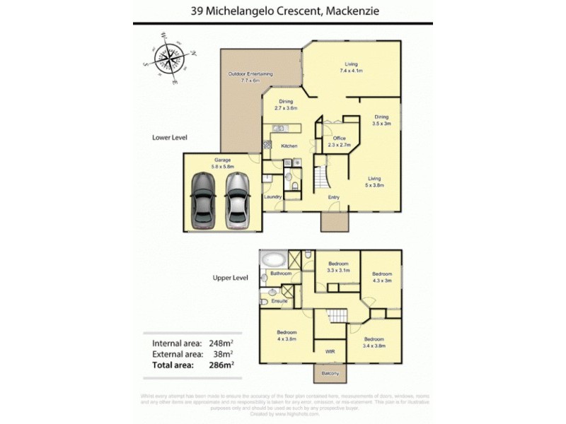 39 Michelangelo Crescent, Mackenzie QLD 4156 Floorplan