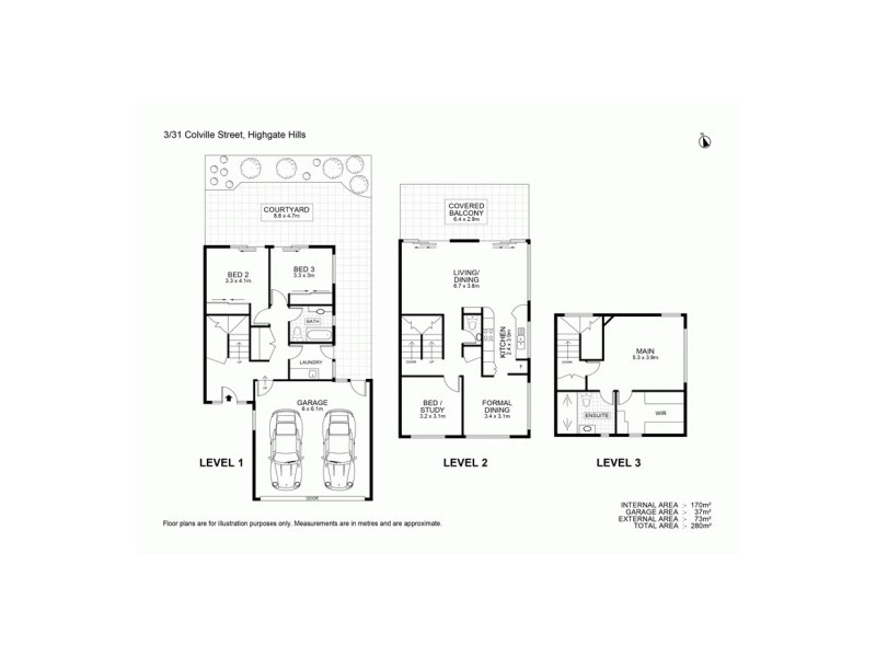 3/31 Colville St, Highgate Hill QLD 4101 Floorplan