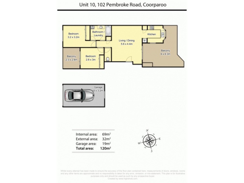 10/102 Pembroke Road, Coorparoo QLD 4151 Floorplan
