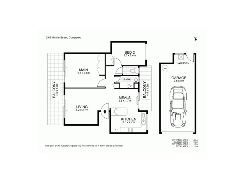 2 / 63 Nicklin Street, Coorparoo QLD 4151 Floorplan