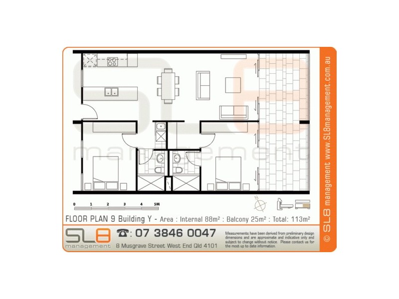 213 / 8 Musgrave Street, West End QLD 4101 Floorplan